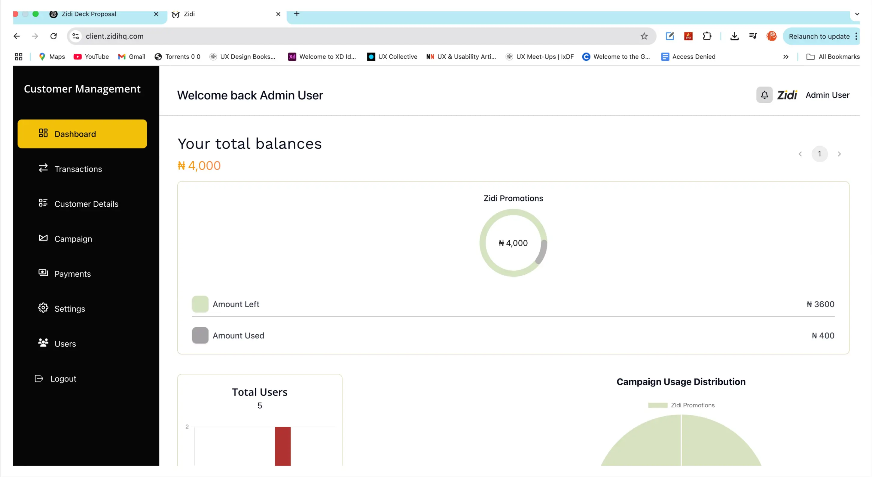Customizable Dashboard